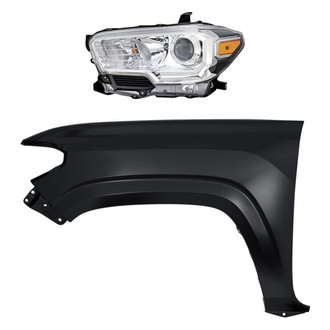 Replace® - 2-Piece Kit (Driver Side Headlight, Front Driver Side Fender) (Standard Line)