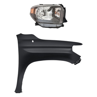 Replace® - 2-Piece Kit (Passenger Side Headlight, Front Passenger Side Fender) (Standard Line)