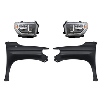 Replace® - 4-Piece Kit (Driver and Passenger Side Headlights, Driver and Passenger Side Fenders) (Standard Line)