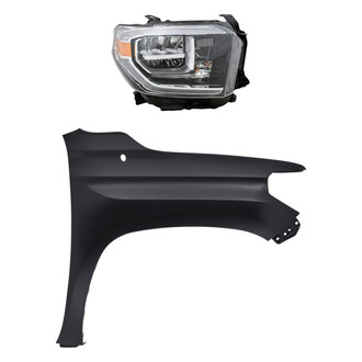 Replace® - 2-Piece Kit (Passenger Side Headlight, Front Passenger Side Fender) (Standard Line)