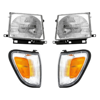 Replace® - 4-Piece Kit (Driver and Passenger Side Headlights, Driver and Passenger Side Turn Signal/Corner Lights) (Standard Line)
