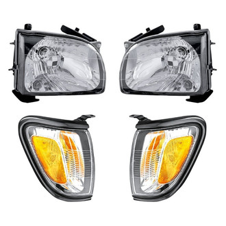 Replace® - 4-Piece Kit (Driver and Passenger Side Headlights, Driver and Passenger Side Turn Signal/Corner Lights) (Standard Line)