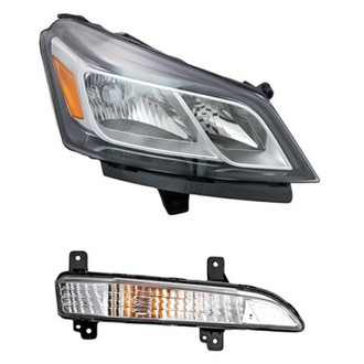 Replace® - 2-Piece Kit (Passenger Side Headlight, Passenger Side Turn Signal/Parking Light) (CAPA Certified)