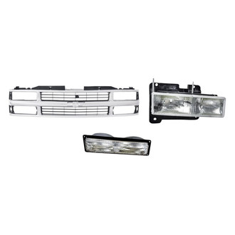 Replace® - 3-Piece Kit (Passenger Side Headlight, Grille, Passenger Side Turn Signal/Parking Light) (Standard Line)