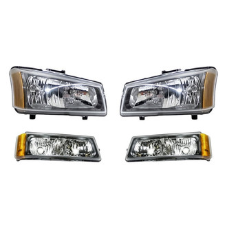 Replace® - 4-Piece Kit (Driver and Passenger Side Headlights, Driver and Passenger Side Turn Signal/Parking Lights) (Standard Line)