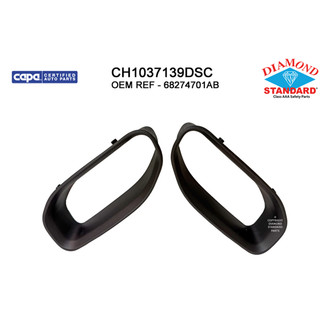 Replace® - Front Driver and Passenger Side Tow Hook Bezel Set (Diamond Standard Line)