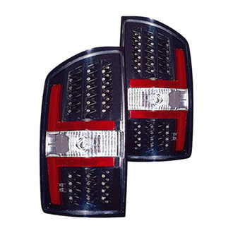 Replace® - Driver and Passenger Side Black/Red LED Tail Lights
