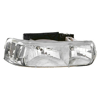 Replace® - Driver and Passenger Side Chrome Euro Headlights