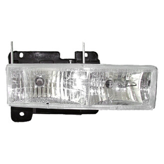 Replace® - Driver and Passenger Side Chrome Euro Headlights