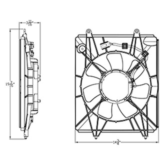 Replace® - A/C Condenser Fan Assembly