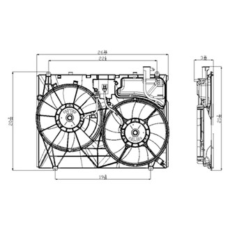 Replace® - Dual Radiator and Condenser Fan Assembly