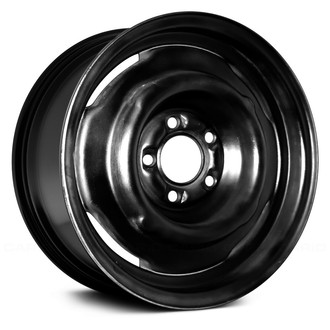 Replace® - 4-Slot Black 15x5 Steel Factory Wheel - Remanufactured