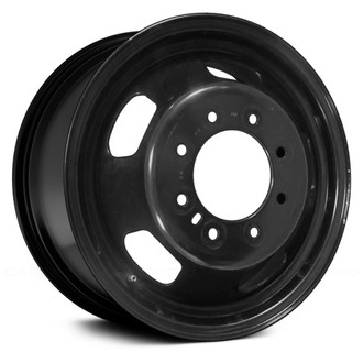 Replace® - 5-Slot Black 17x6 Steel Factory Wheel - Replica