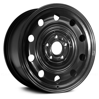Replace® - 10-Slot Black 16x6.5 Steel Factory Wheel - Remanufactured