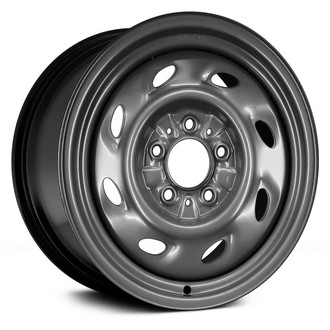 Replace® - 8-Slot Black 15x6 Steel Factory Wheel - Remanufactured