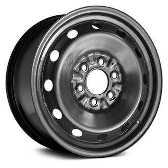 Replace® - 12-Hole Black 17x8 Steel Factory Wheel - Remanufactured