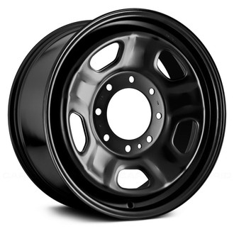 Replace® - 5-Slot Black 17x7.5 Steel Factory Wheel - Remanufactured