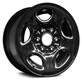 Replace® - 5-Slot Black 16x6.5 Steel Factory Wheel - Remanufactured