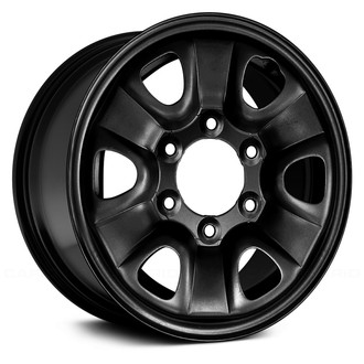 Replace® - 6-Slot Black 15x5 Steel Factory Wheel - Remanufactured