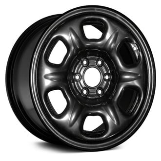 Replace® - 6-Slot Black 16x7 Steel Factory Wheel - Remanufactured