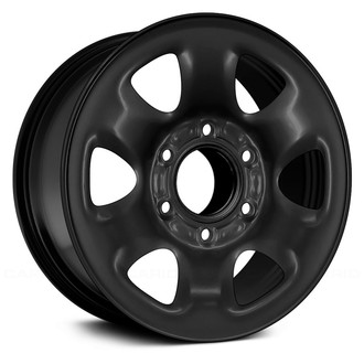 Replace® - 6-Slot Black 15x7 Steel Factory Wheel - Remanufactured