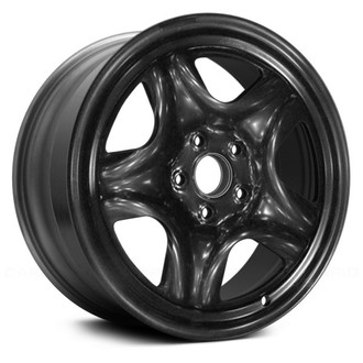 Replace® - 5-Spoke Black 17x6.5 Steel Factory Wheel - Remanufactured