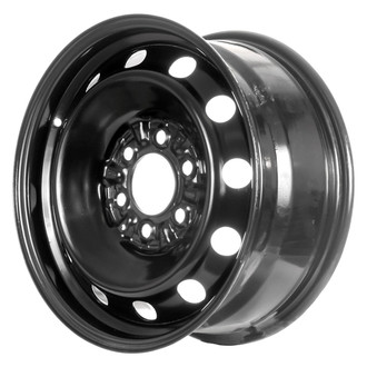 Replace® - 12-Hole Black 17x7.5 Steel Factory Wheel - Remanufactured