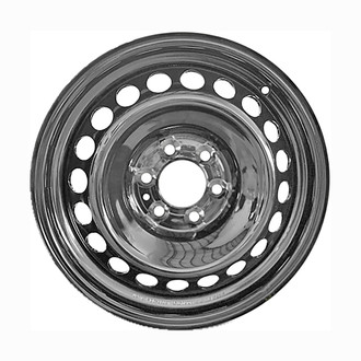 Replace® - 20-Hole All Painted Black 18x8.5 Steel Factory Wheel - Remanufactured
