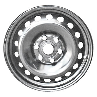 Replace® - 18-Hole All Painted Black 17x7.5 Steel Factory Wheel - Remanufactured