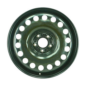 Replace® - 18-Hole All Painted Black 18x4 Steel Factory Wheel - Remanufactured