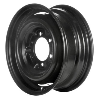 Replace® - 4-Slot Black 15x5 Steel Factory Wheel - Remanufactured