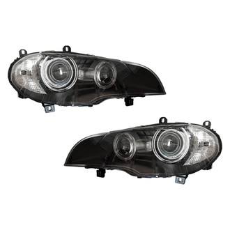Replace® - Driver and Passenger Side Replacement Headlight Set Lens and Housing (Standard Line)