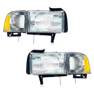 Replace® - Driver and Passenger Side Replacement Headlight Set (Standard Line)