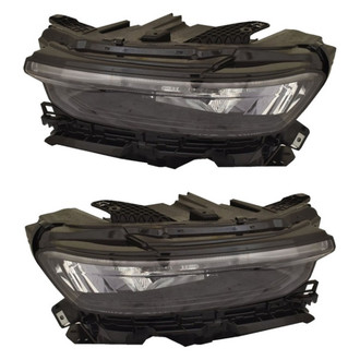 Replace® - Driver and Passenger Side Replacement Headlight Set Lens and Housing (Standard Line)