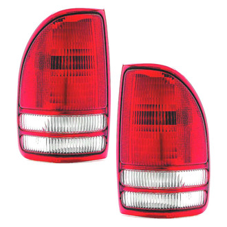 Replace® - Driver and Passenger Side Replacement Tail Light Lens and Housings (Value Line)