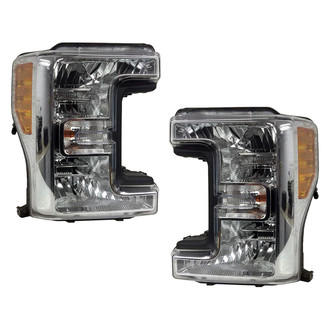 Replace® - Driver and Passenger Side Replacement Headlight Set Lens and Housing (CAPA Certified)