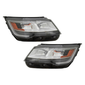 Replace® - Driver and Passenger Side Replacement Headlight Set Lens and Housing (CAPA Certified)