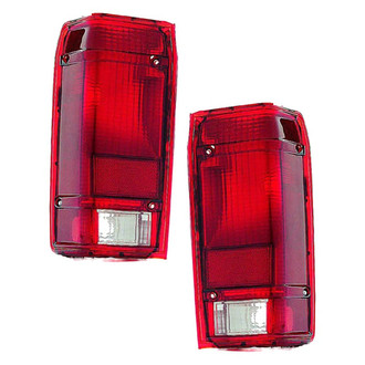 Replace® - Driver and Passenger Side Replacement Tail Light Lens and Housings (Standard Line)