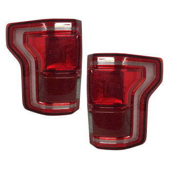 Replace® - Driver and Passenger Side Replacement Tail Light Lens and Housings (CAPA Certified)