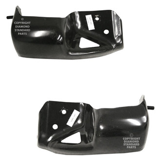 Replace® - Front Outer Driver and Passenger Side Bumper Bar Bracket Set (CAPA Certified)