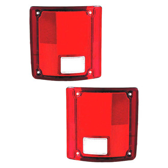 Replace® - Driver and Passenger Side Outer Replacement Tail Light Lenss (Standard Line)