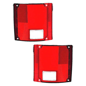 Replace® - Driver and Passenger Side Outer Replacement Tail Light Lenss (Standard Line)