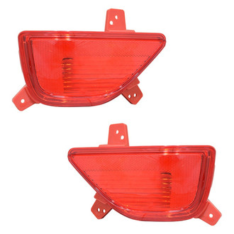 Replace® - Rear Driver and Passenger Side Bumper Reflector Set (CAPA Certified)