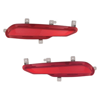 Replace® - Rear Driver and Passenger Side Bumper Reflector Set (CAPA Certified)