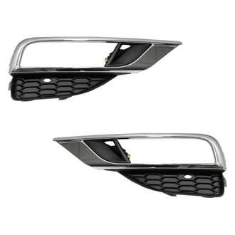 Replace® - Front Driver and Passenger Side Fog Light Bezel Set (Standard Line)