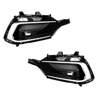Replace® - Front Driver and Passenger Side Fog Light Bezel Set (Standard Line)