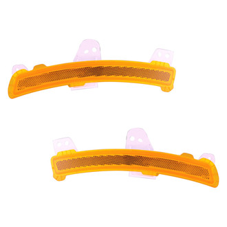 Replace® - Front Driver and Passenger Side Bumper Reflector Set (CAPA Certified)