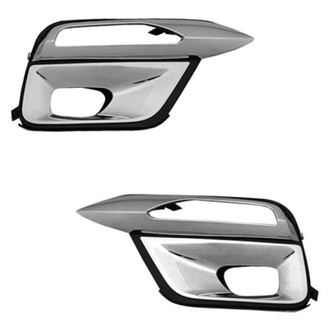Replace® - Front Driver and Passenger Side Fog Light Bezel Set (Standard Line)
