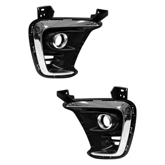 Replace® - Front Driver and Passenger Side Fog Light Bezel Set (Standard Line)