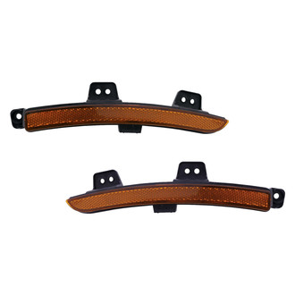 Replace® - Front Driver and Passenger Side Bumper Reflector Set (CAPA Certified)